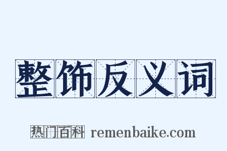 整饰反义词是什么意思的图片